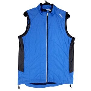 Asics Running Vest S Men‎ Live Wire Reflective Blue Ltweight Breathable Full Zip